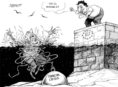 karikatur für tribüne-ermutigung